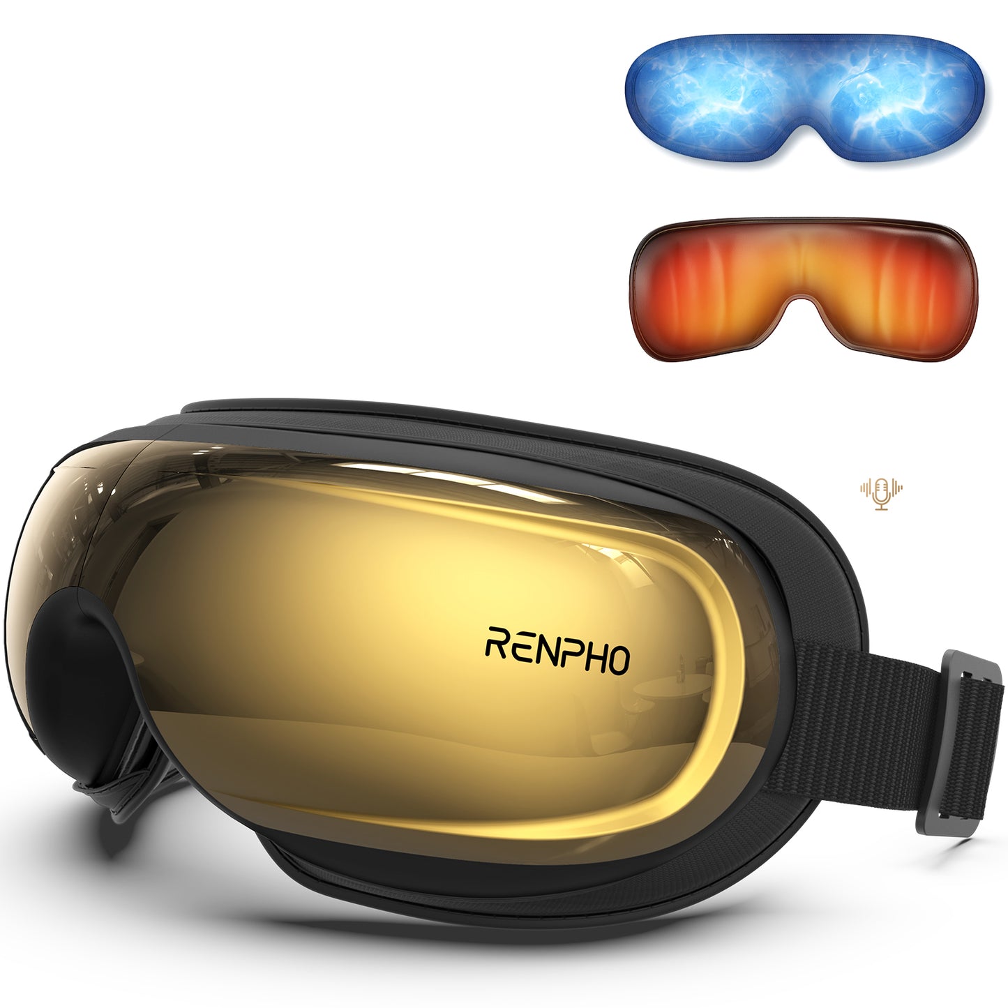RENPHO Eye Massager with Heat and Cooling, Mothers Day Gifts for Mom, Eyeris 3 FSA/HSA Voice Control Eye Massager Mask, Music Eye Care Device with DIY Massage Setting, Birthday Gifts for Women/Men