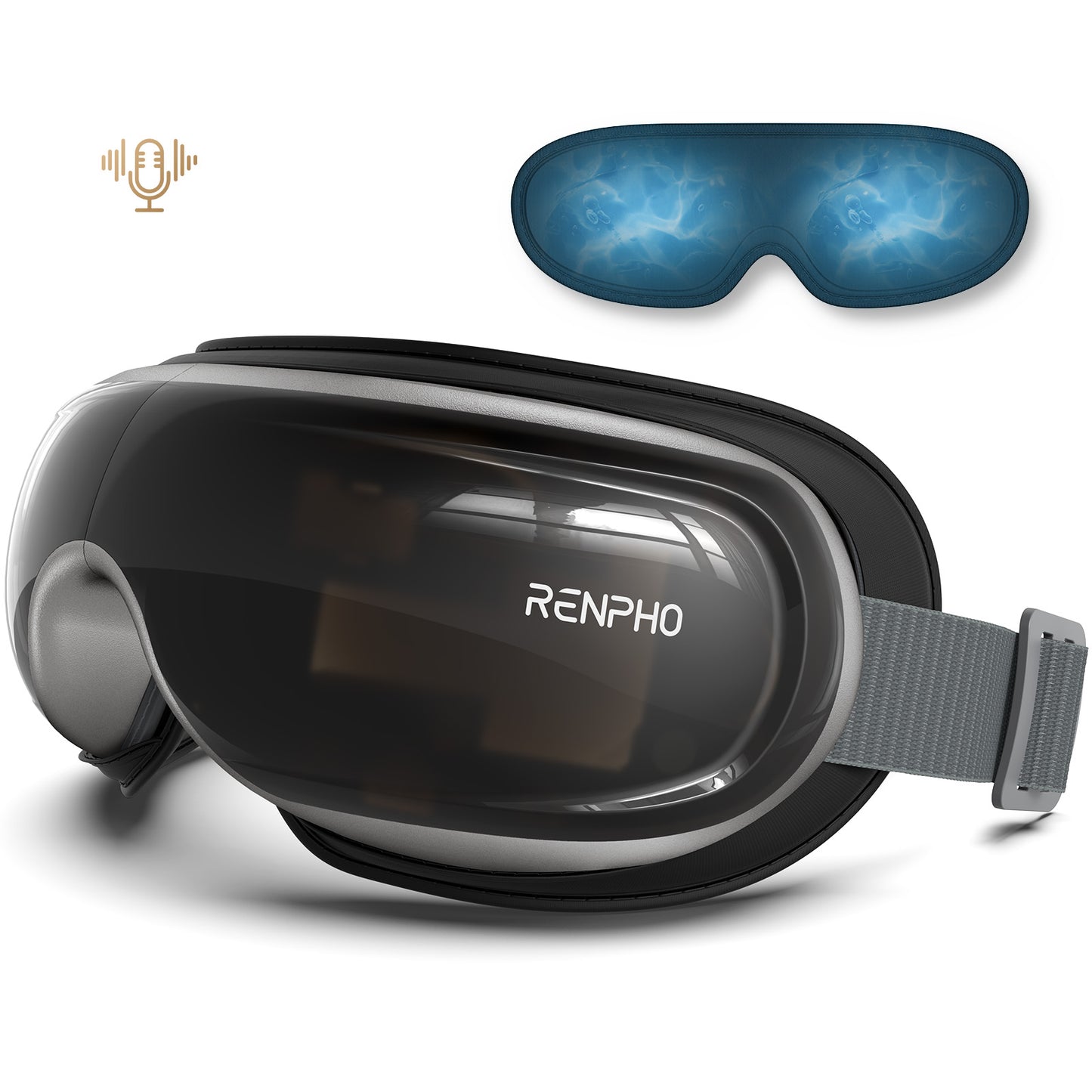 RENPHO Eyeris 3 - Voice Controlled Eye Mask with heat and Cooling, Heated Eye Machine with DIY Setting,Electric Eye Machine,Bluetooth Music Eye Relax Devices