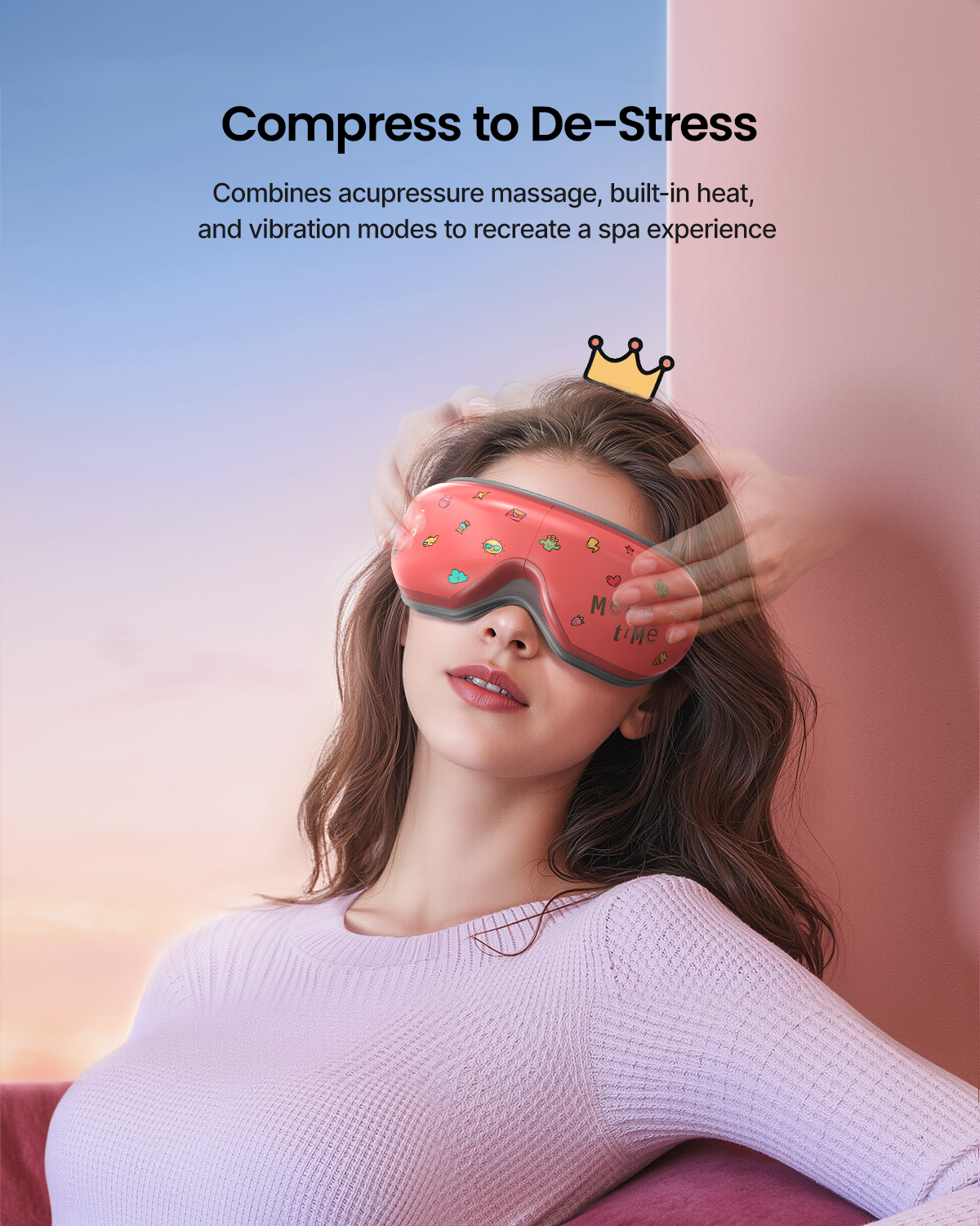 RENPHO Eyeris 1 Eye Massager with Heat, Mothers Day Gifts for Mom Birthday Gifts for Dad Women Men Her Him, Smart Eye Mask for Relax Eye, Reduce Eye Strain, Improve Sleep