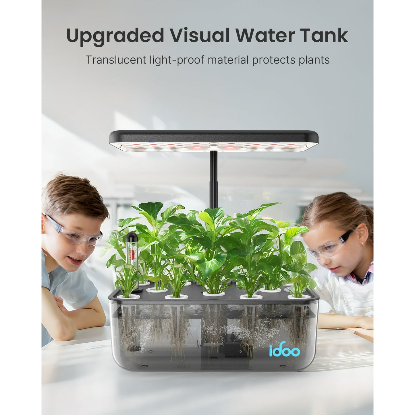 iDOO 12 Pods Indoor Garden Kit, Hydroponics Growing System, Smart Herb Garden Planter With LED Grow Light