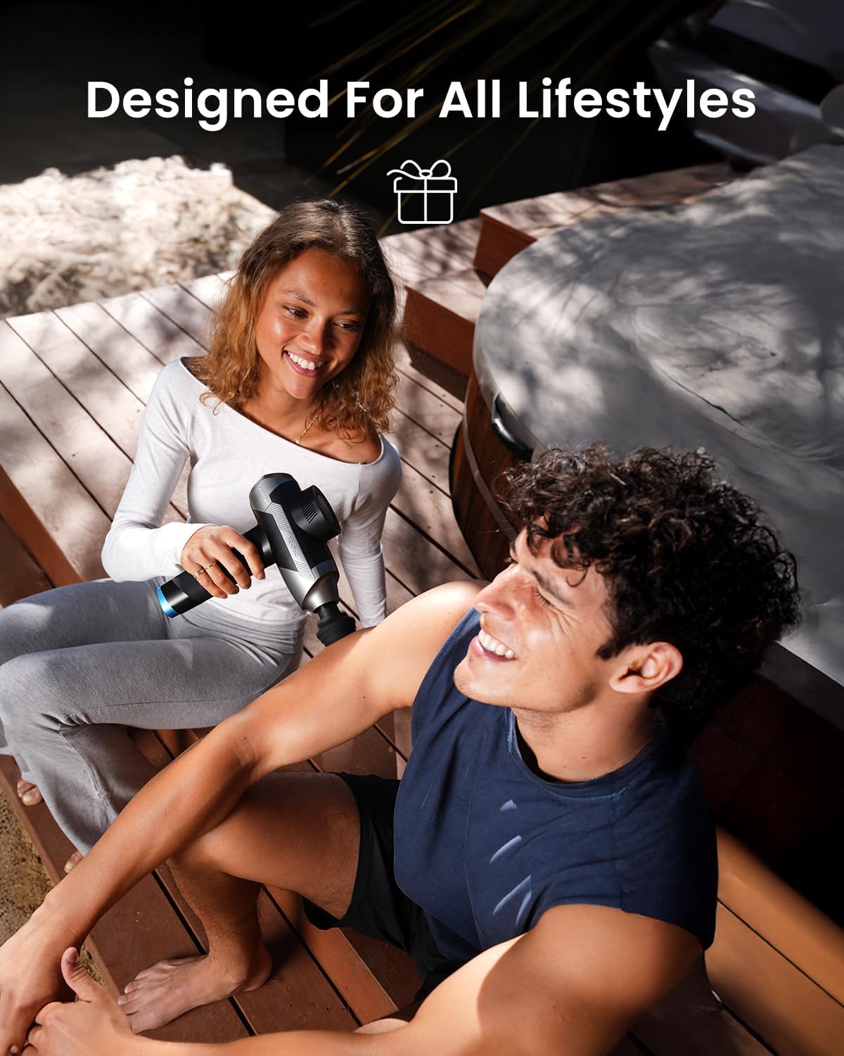 RENPHO Ascend Massage Gun Deep Tissue with 6-12mm Adjustable Amplitude, Percussion Professional Muscle Massage, Handheld Massager with Portable Carry Case for Athletes & Home Use, Color Display