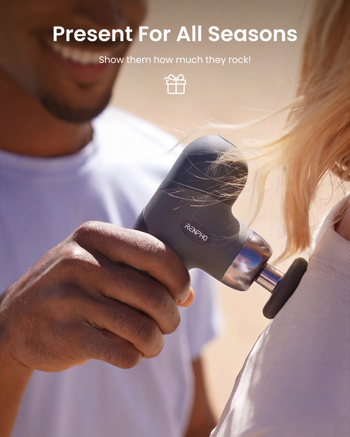 RENPHO Mini Thermal Deluxe Massage Gun with Quick Charging Dock and Heat, Color Silicone Sleeves, Travel Size Percussion Massager with Carry Case, Portable Deep Tissue Muscle Massager