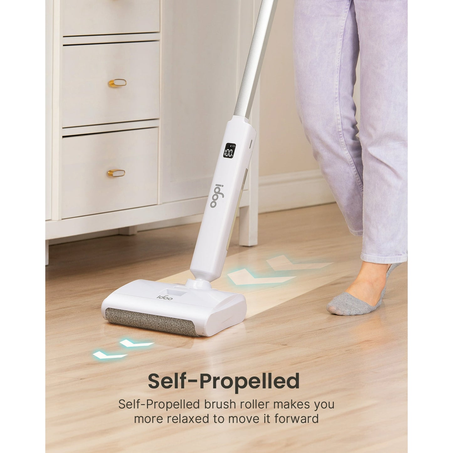 iDOO Cordless Wet Dry Vacuum Cleaner, Electric Vacuum Mop All in One