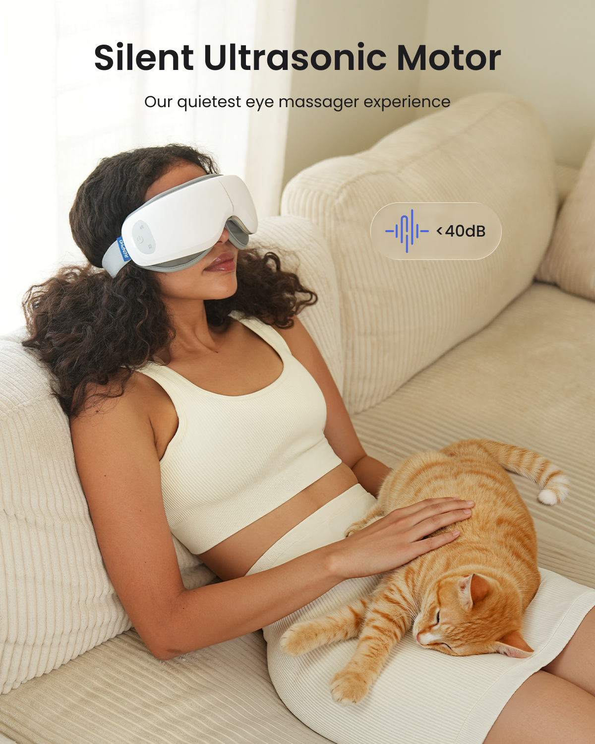 RENPHO Eyeris Zen Eye Massager with Heat,Lightweight Heated Eye Mask for Migraines