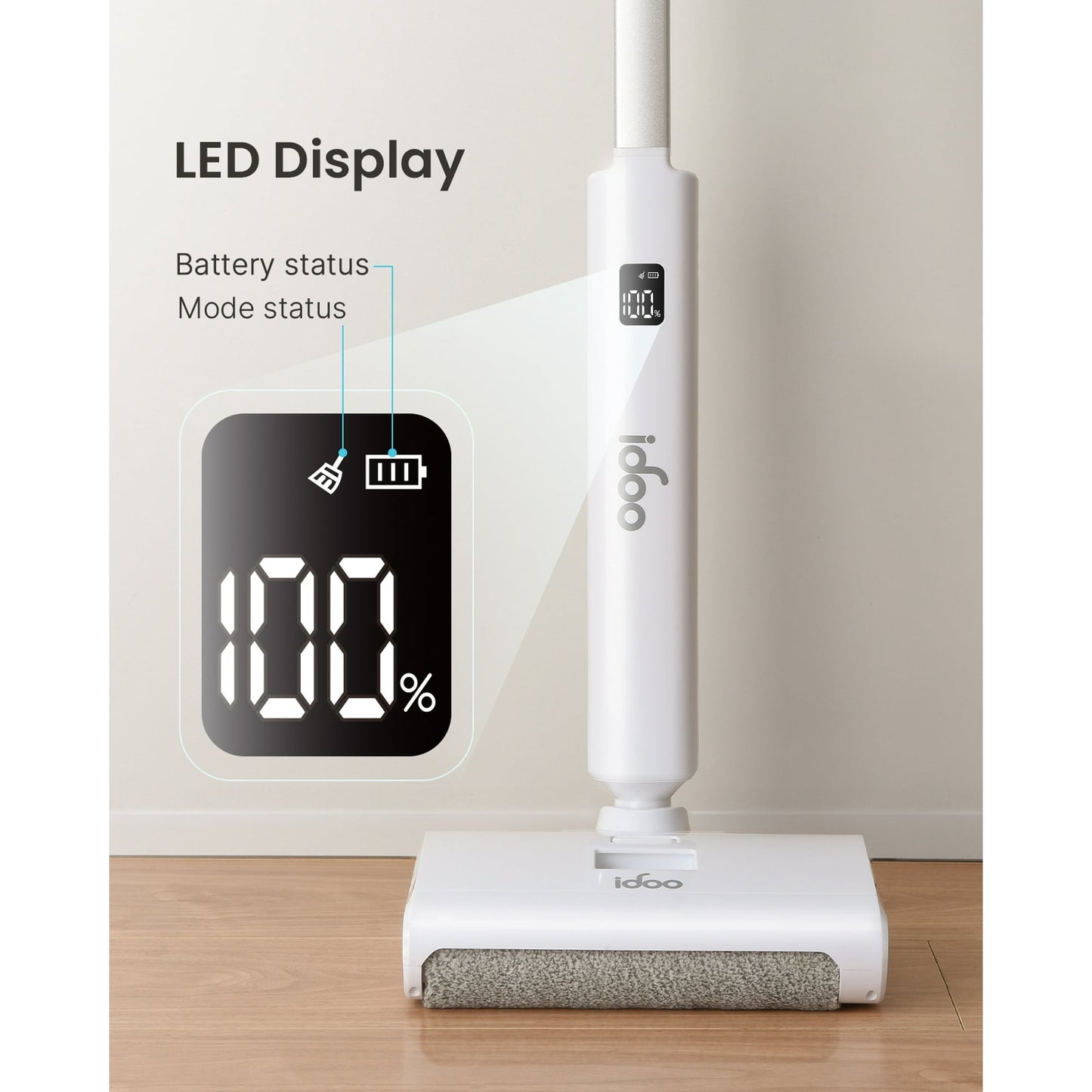 iDOO Cordless Wet Dry Vacuum Cleaner, Electric Vacuum Mop All in One