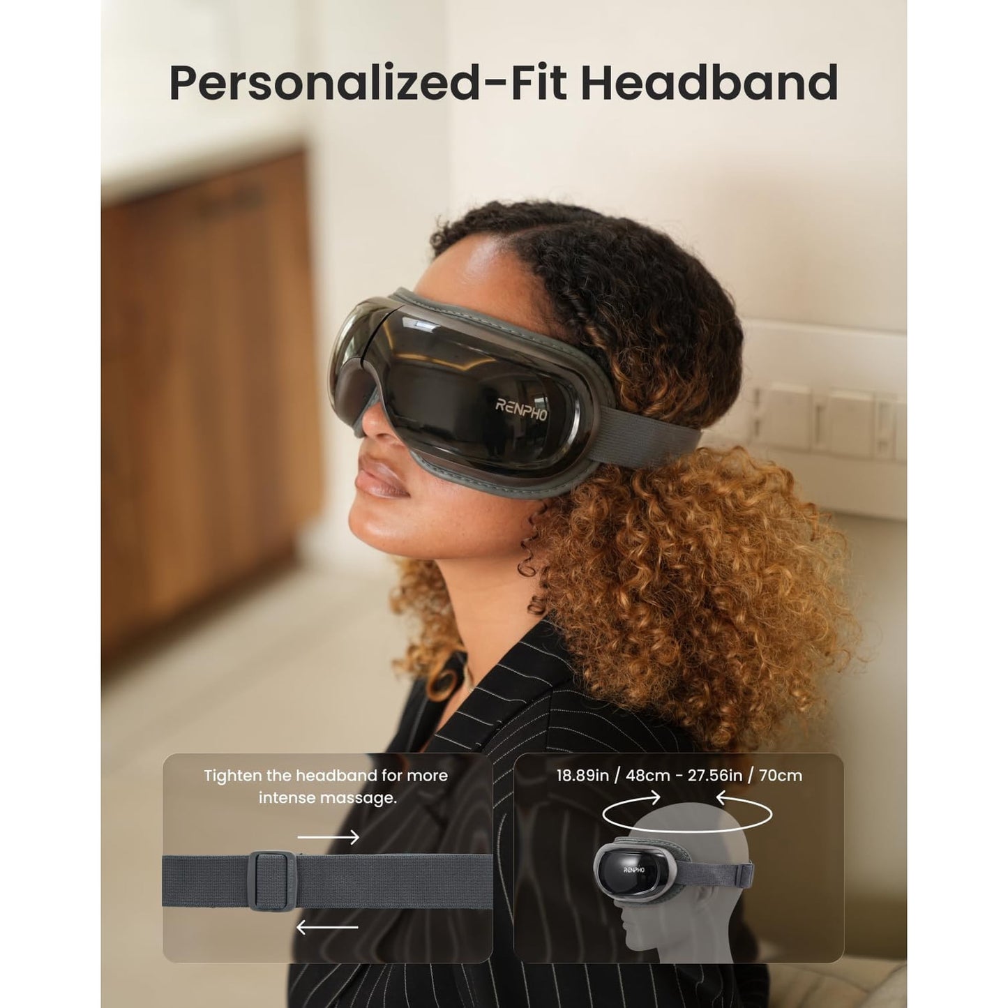 RENPHO Eyeris 3 Eye Massager with Heat and Cooling Voice Control, FSA Eligible HSA, Fathers Day Gift for Dad Men, Migraine Relief Eye Mask for Migraines, Eye Care Reduce Dry Eyes