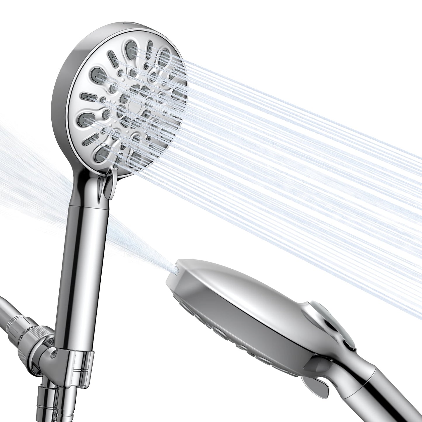 iDOO 8-Setting High-Pressure Handheld Showerhead with Power Wash for Easy Cleaning & Gifting