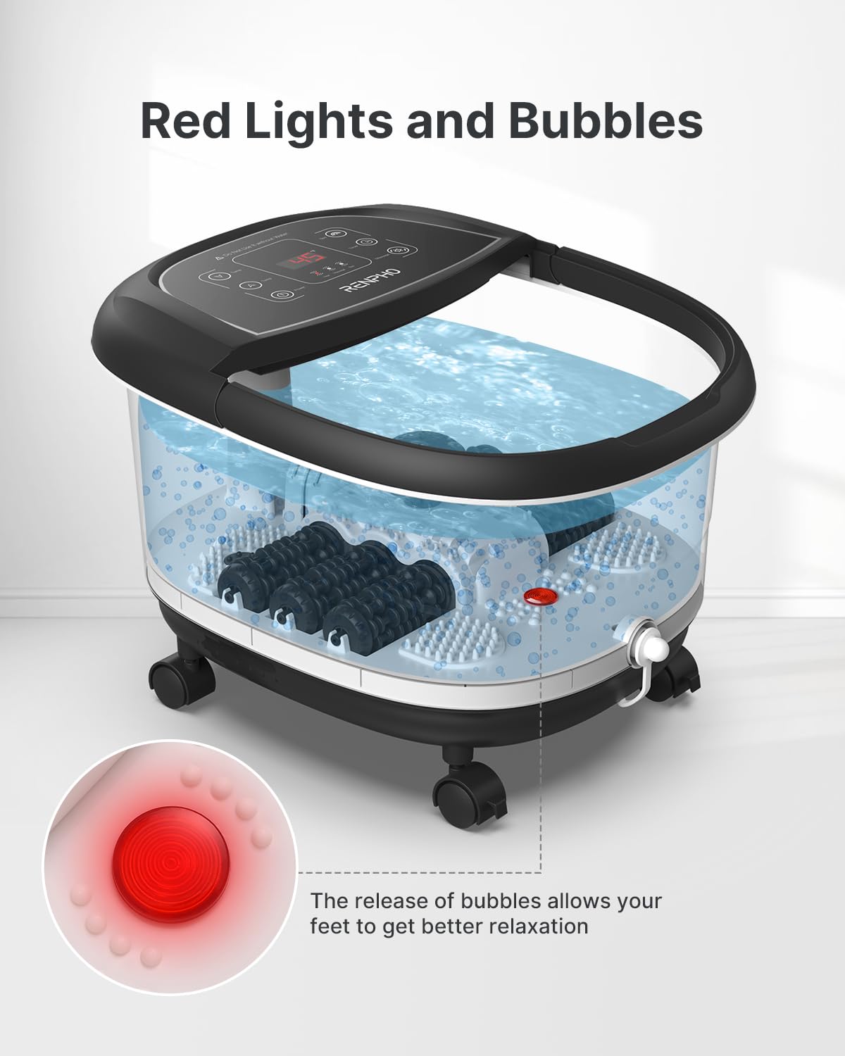 RENPHO Foot Spa and Massager with Heater, Gifts for Women, Foot Spa with Auto Roller