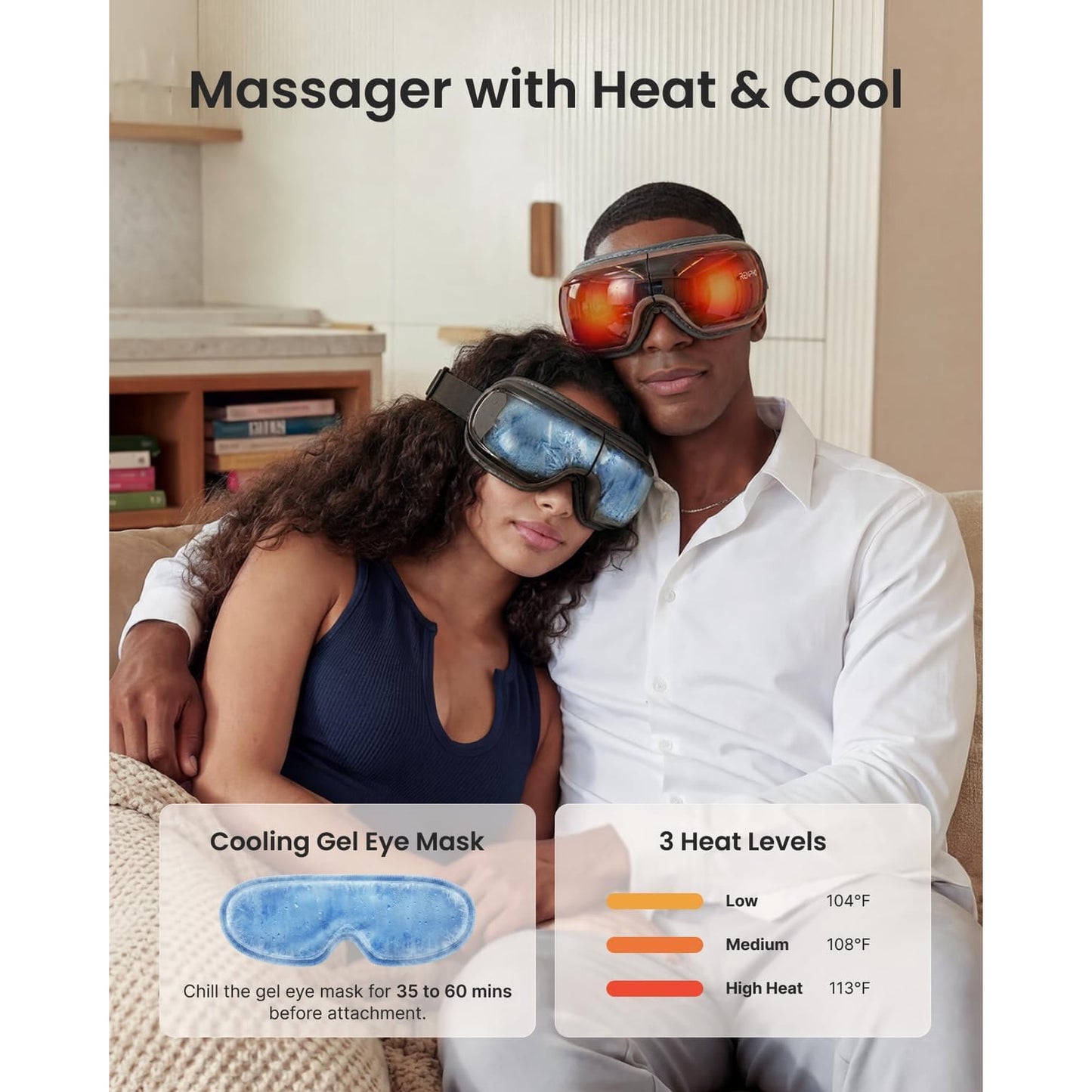 RENPHO Eyeris 3 Eye Massager with Heat and Cooling Voice Control, FSA Eligible HSA, Fathers Day Gift for Dad Men, Migraine Relief Eye Mask for Migraines, Eye Care Reduce Dry Eyes
