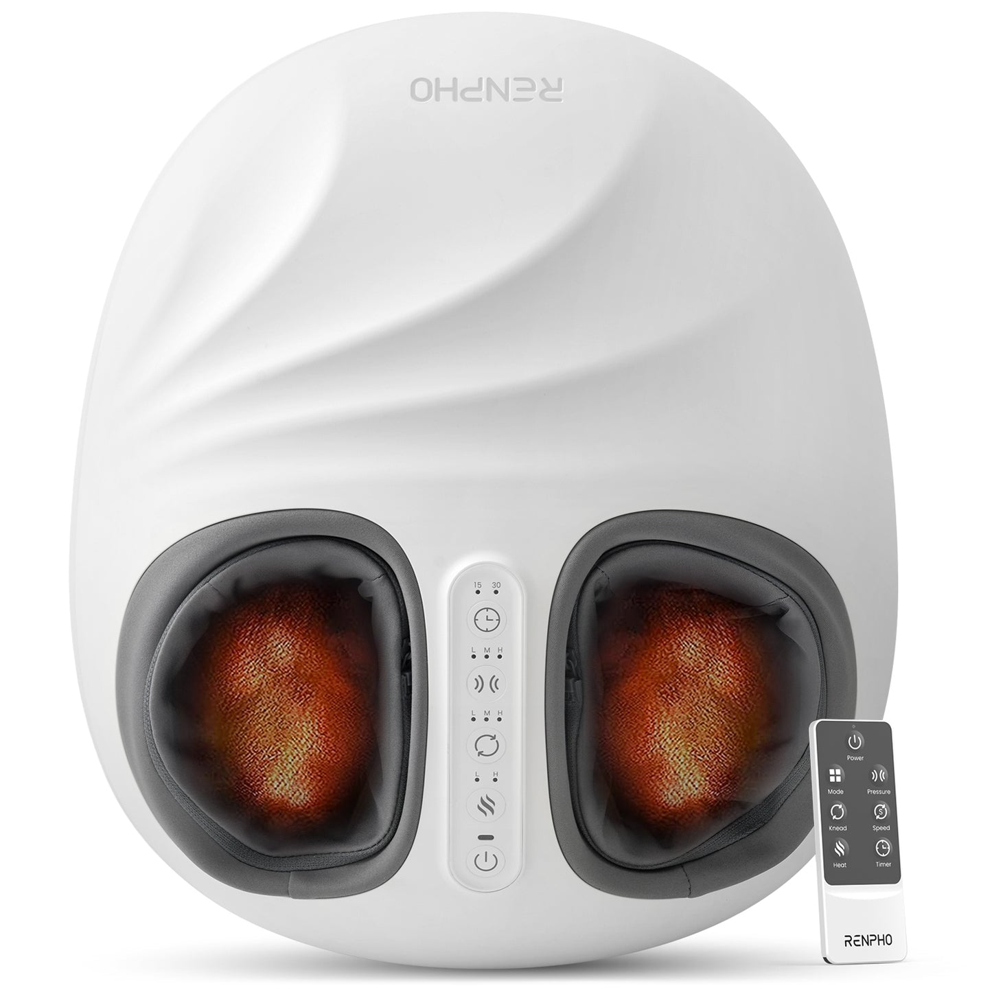 RENPHO Foot Massager Machine with Heat, Shiatsu Foot Massager for Plantar Fasciitis & Neuropathy, Cordless Control, Up to Size 13