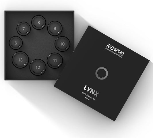 Renpho Lynx Smart Ring Sizing Kit to Find your Suitable Size with Measuring Tool, 6-13 Sample Ring Sizer