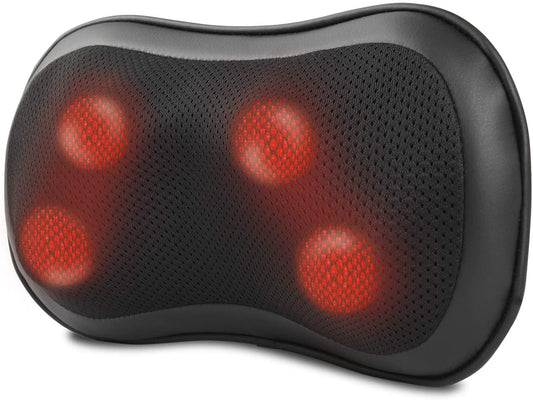 RENPHO Back Massager with Heat, Ultra Slim Shiatsu Lower Back Neck Massage Pillow, 3 Speeds with Net Cover Electric Shoulder Massage for Home Office