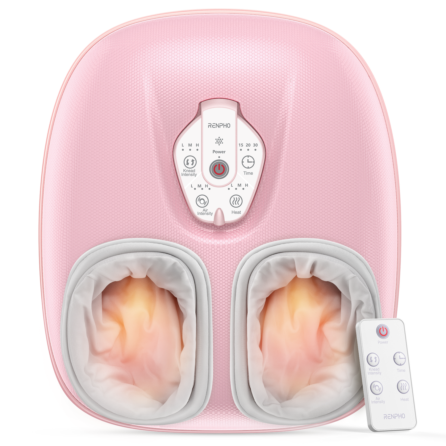 RENPHO Foot Massager Machine with Heat [2026 Upgraded], Shiatsu Foot Massager for Plantar Fasciitis, Valentines Day Gifts for Her Him, FSA Eligible HSA Store Eligible, Pink