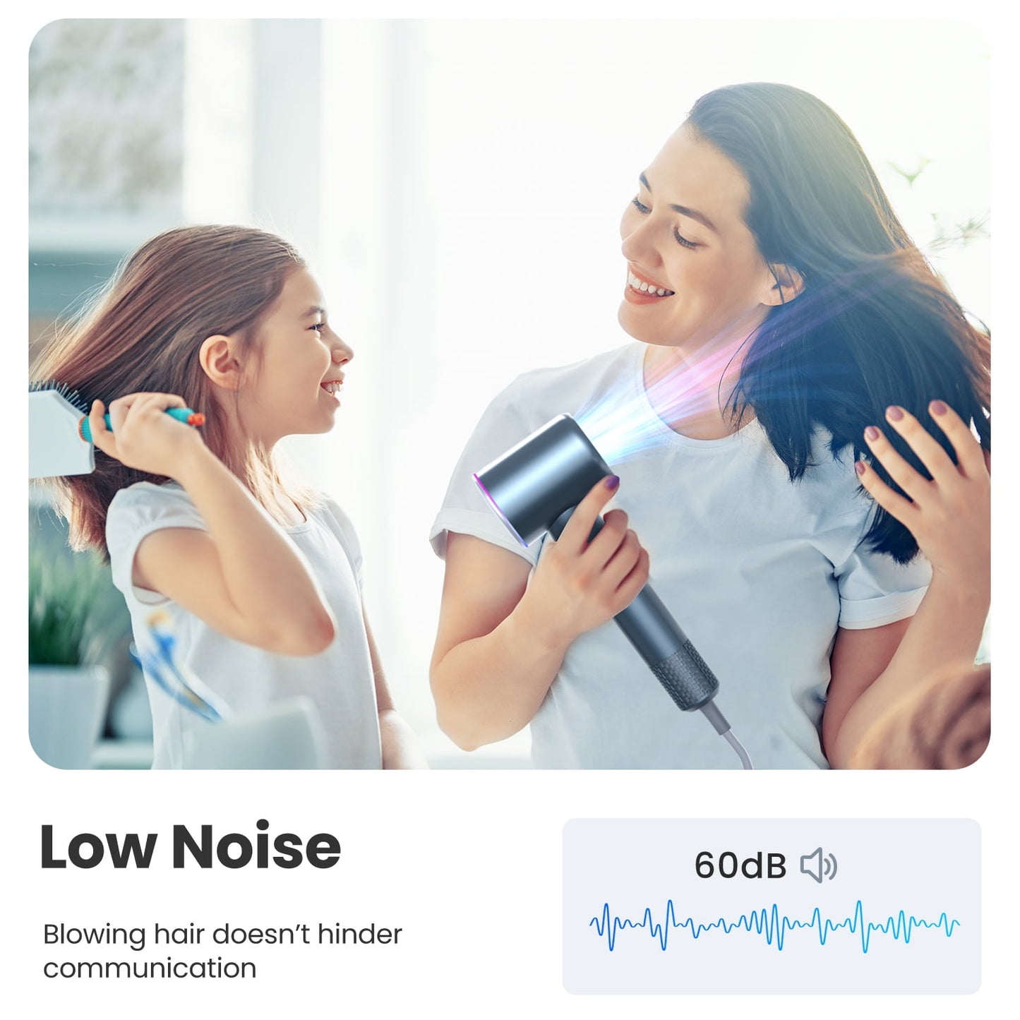 iDOO High Speed Portable Ionic Hair Dryer with Exclusive Hot & Cold Air Cycle Mode for Home Salon Travel