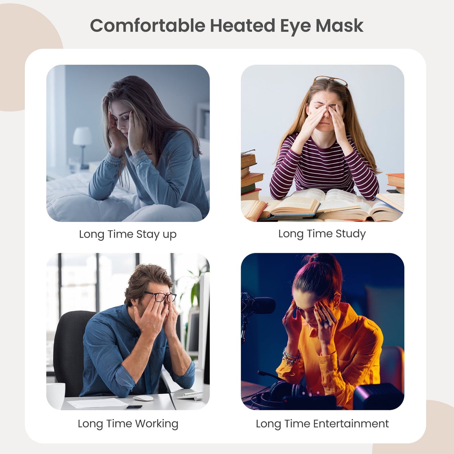 RENPHO Heated Eye Massager with Air Compression, FSA HSA Eligible, Mothdays Day Gifts Eye Mask for Relax, Reduce Strain