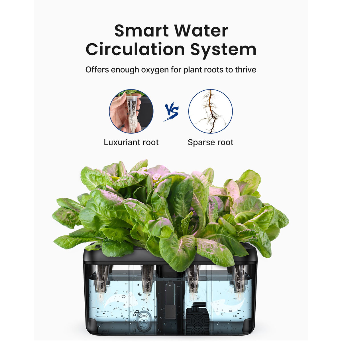 iDOO 8 Pods Hydroponic Growing System, Indoor Herb Garden Kit with Automatic Timer LED Grow Light