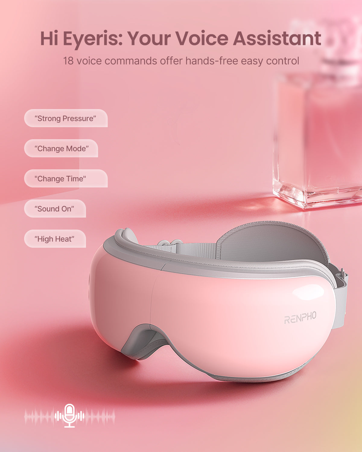 RENPHO Eye Massager with Voice Control, Heated Massage for Eyes, Eyeris 1V