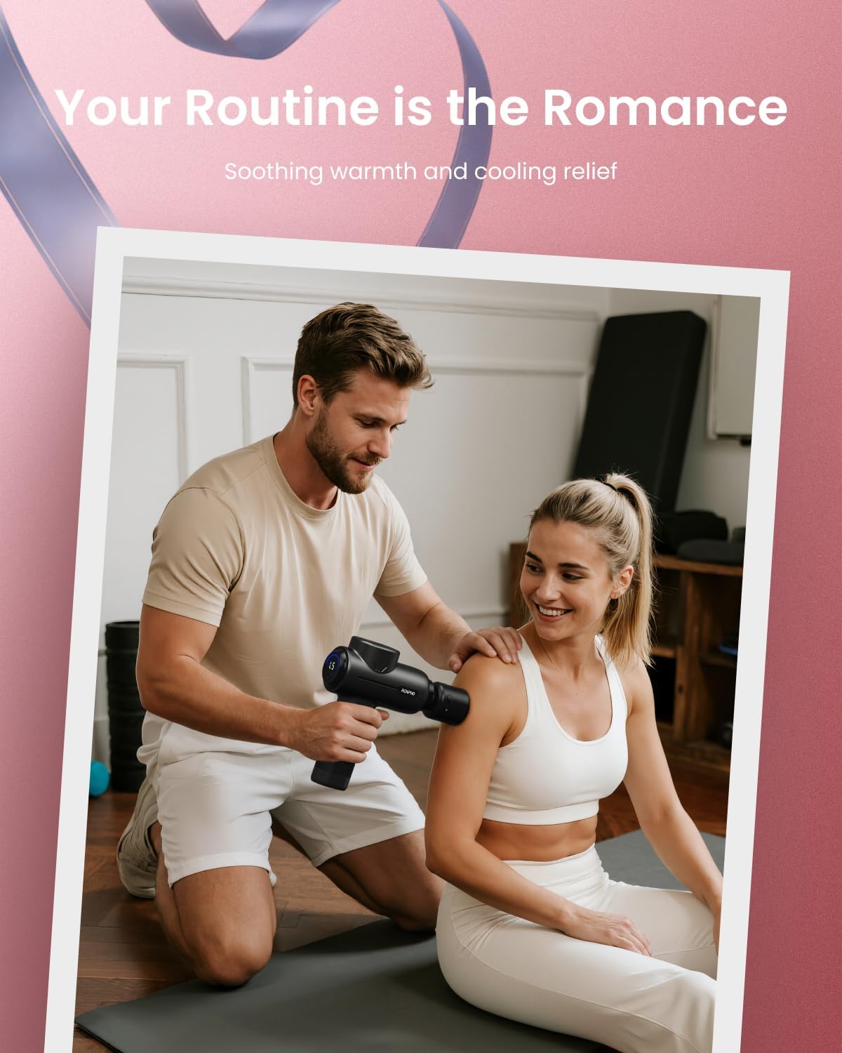 RENPHO Massage Gun with Heat and Cold, Valentines Gifts for Women Men, Portable Percussion Muscle Deep Tissue Handheld Massager for Back and Neck