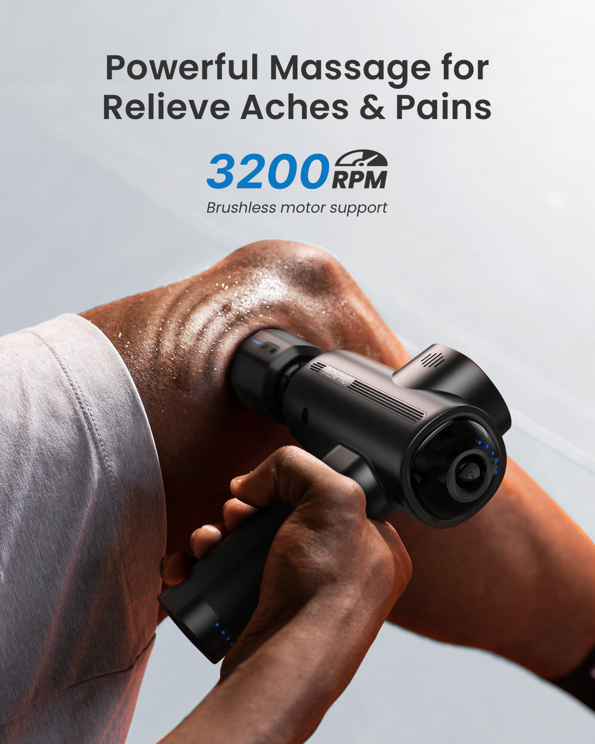 RENPHO Massage Gun Deep Tissue with Charging Stand, Back Massager with Heat and Cold, Percussion Body Muscle Massager for Athletes Pain Relief