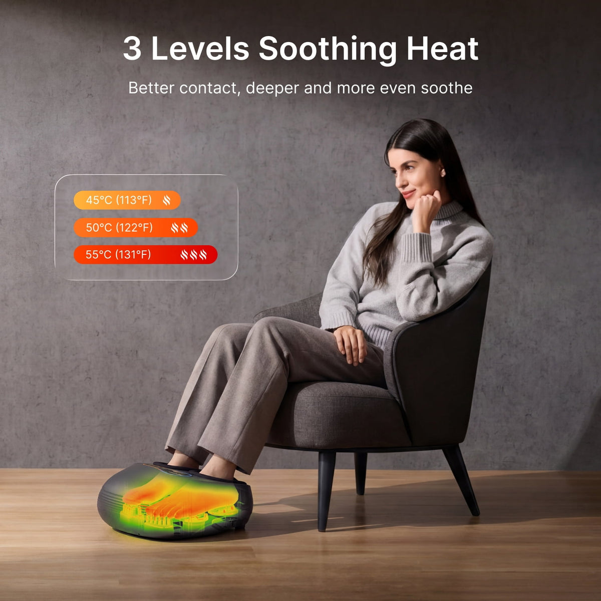 RENPHO Foot Massager Machine with Heat & Cold, 3 Shiatsu Kneading & 5 Compression for Foot Care and Relax, Count Down Display