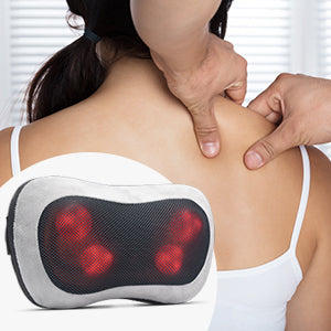 RENPHO Back Massager with Heat, Shiatsu Massage Pillow with Remote Control, Deep Tissue Kneading Neck Shoulder Massager, Use at Home Office