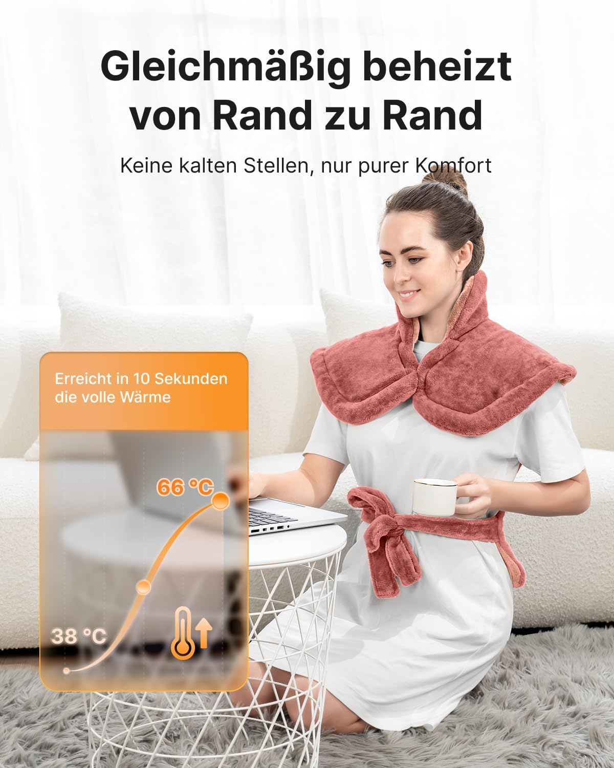 RENPHO Beschwertes Heizkissen für Nacken, Schultern & Rücken, Wärmeauflage