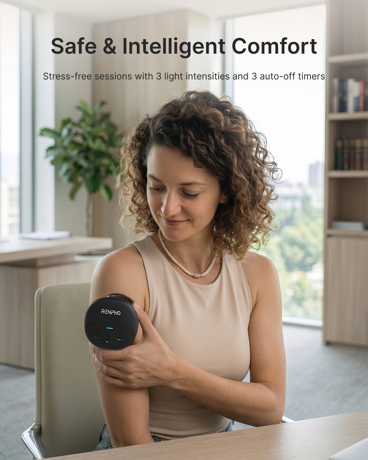 RENPHO Emberace Cup Smart Cupping Massager with 3 Suction Levels up to -55KPa and 850nm Infrared Heating, Rechargeable Massage Device with 70 min Runtime, Multi-Device Sync, 3 Heads & Storage Pouch