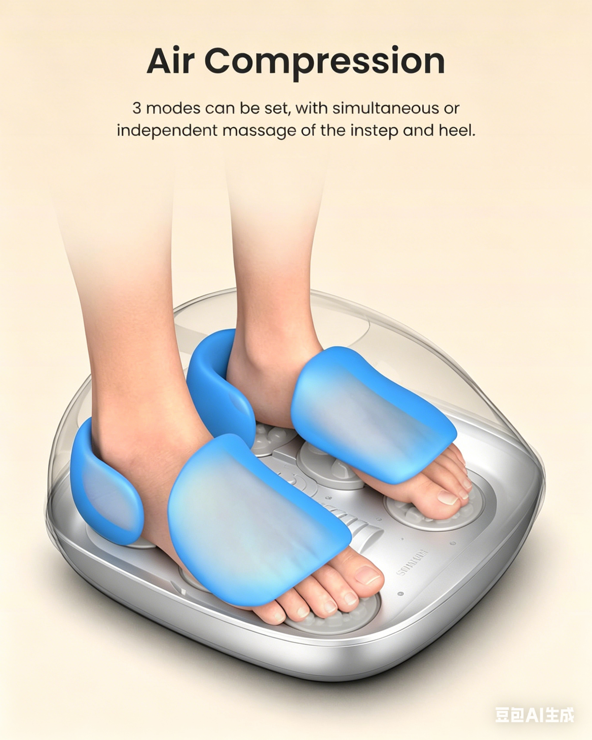 Shiatsu Foot Massager with Heat, Air Compression and Vibration for Plantar Fasciitis, Neuropathy and Foot Discomfort Relief