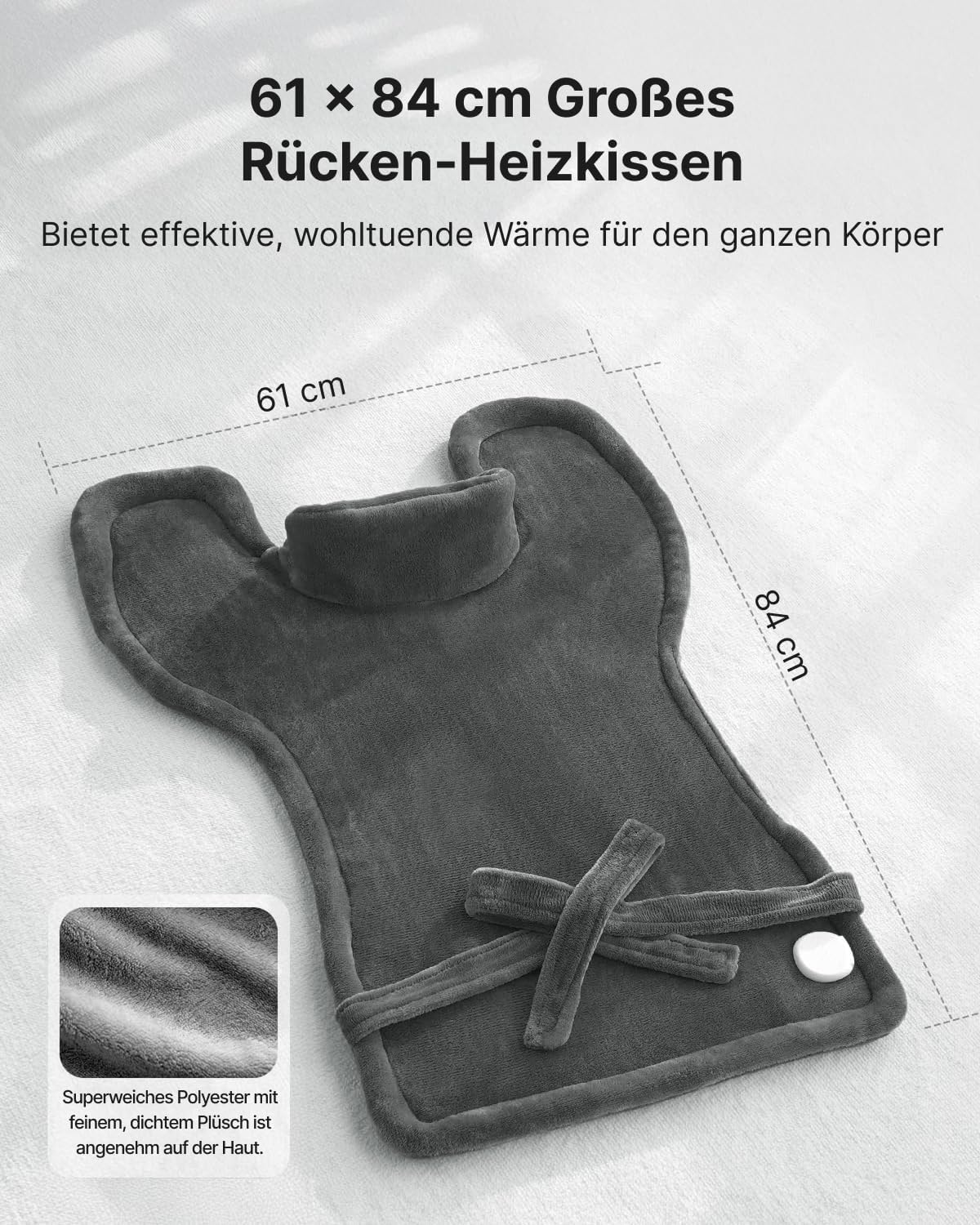 RENPHO Beschwertes Heizkissen für Nacken, Schultern & Rücken, Wärmeauflage