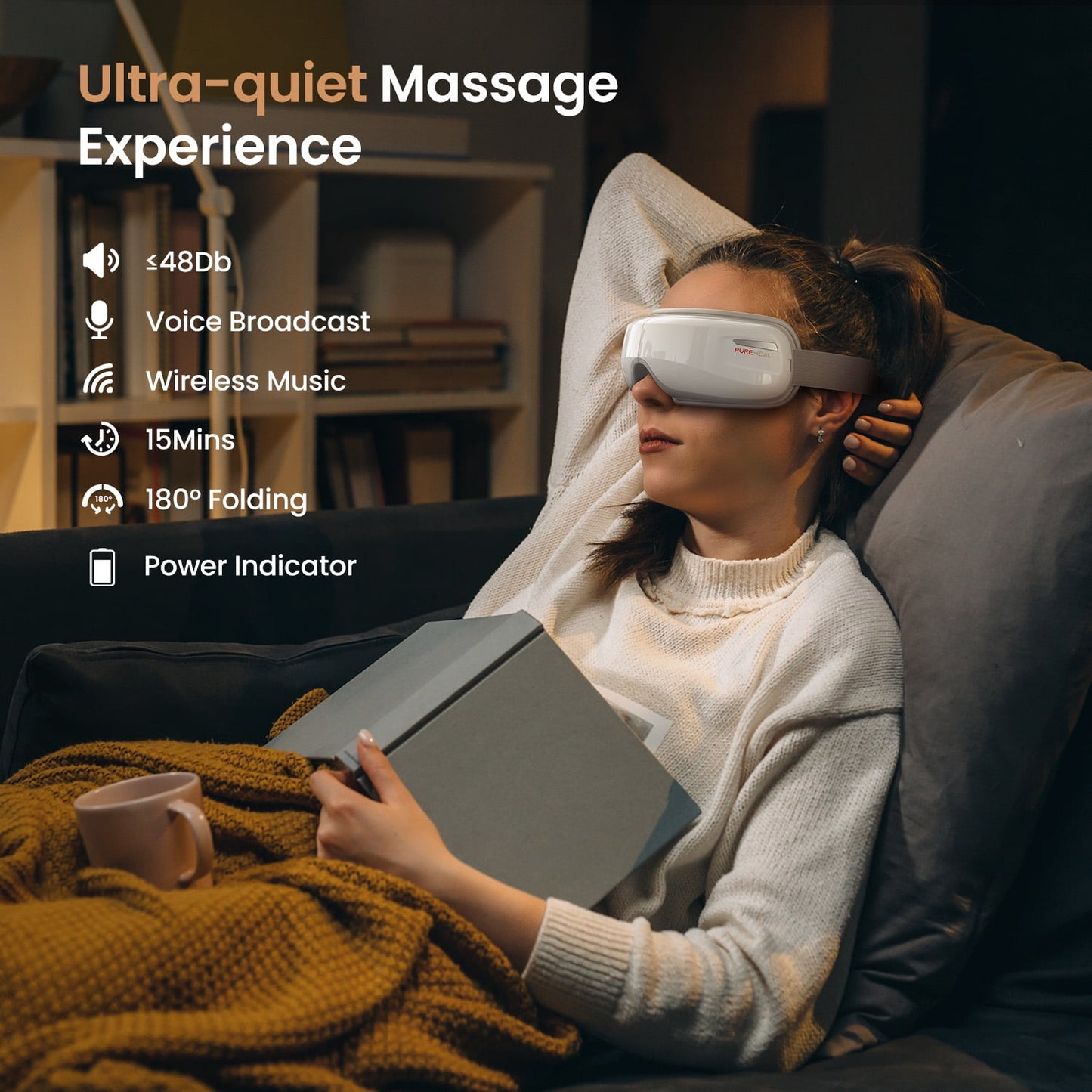 RENPHO Heated Eye Massager with Air Compression, FSA HSA Eligible, Mothdays Day Gifts Eye Mask for Relax, Reduce Strain