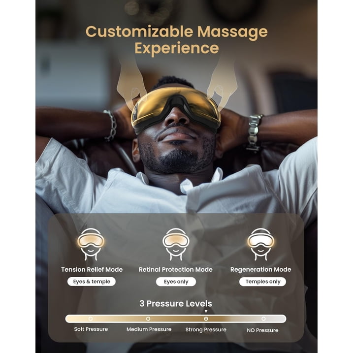 RENPHO Eyeris 3 Eye Massager with Heat and Cooling, FSA Eligible HSA, Fathers Day Gift for Dad Men, Voice Control Eye Mask for Migraines, Eye Care with Massage, Reduce Dry Eyes
