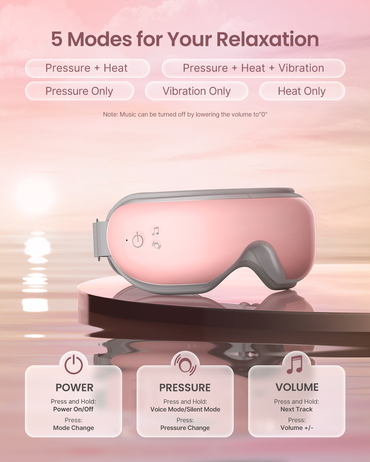 RENPHO Eye Massager with Voice Control, Heated Massage for Eyes, Eyeris 1V
