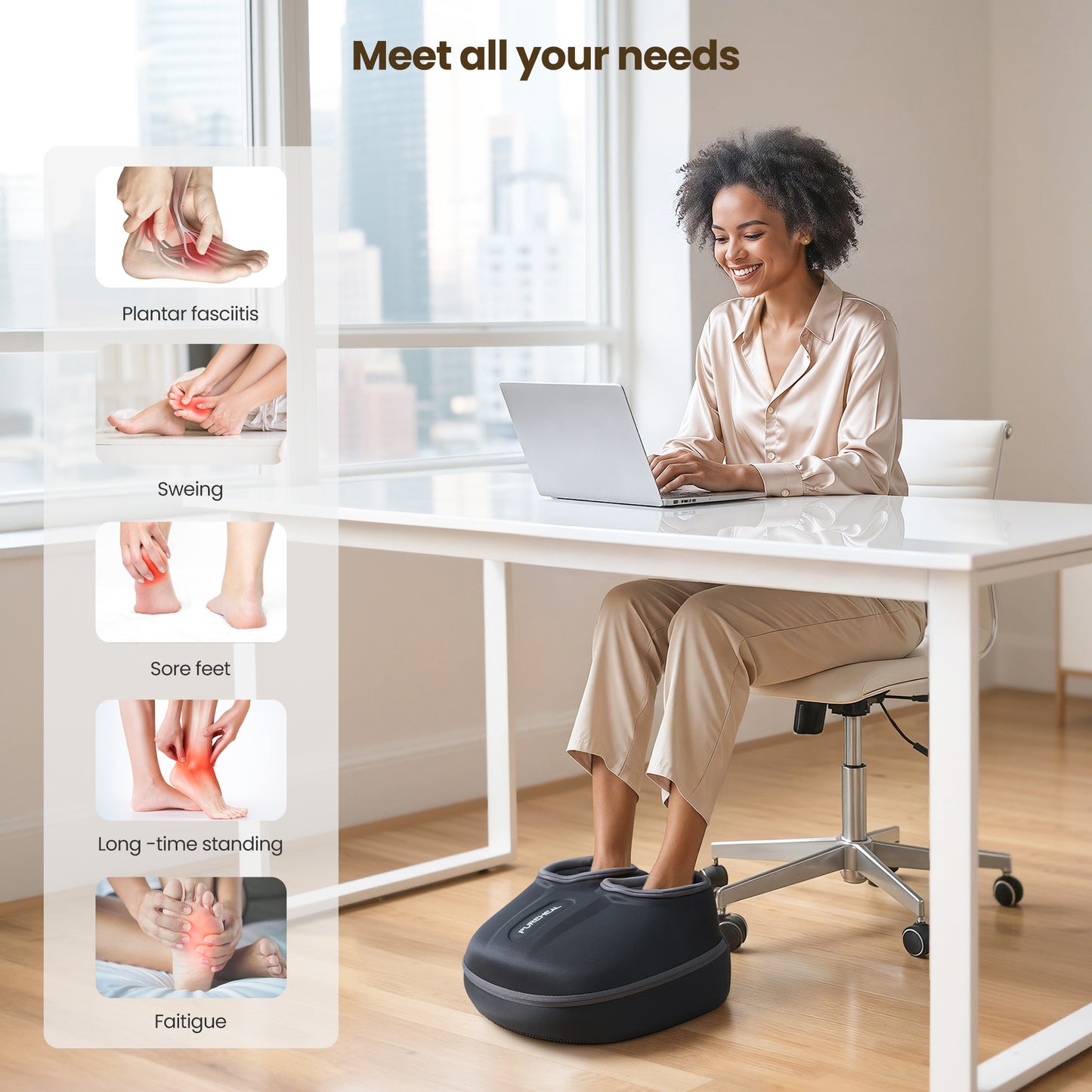 RENPHO Foot Massager with Heat,Shiatsu Foot Massager Machine for Plantar Fasciitis, FSA HSA Eligible, Christmas Birthday Massage Gifts for Women Mom Men Dad
