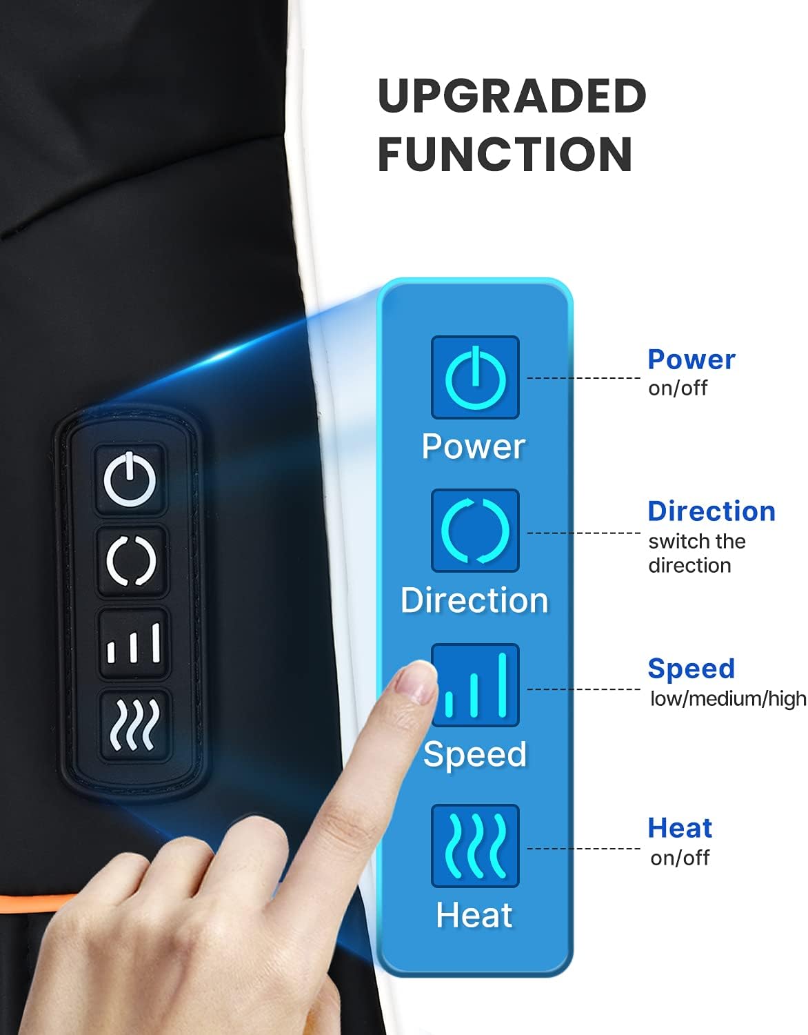RENPHO Shiatsu Neck Massager with Heat & Vibration, Deep Tissue 3D Kneading Shoulder Massager for Pain Relief, Cordless Leather Gift for Women and Men