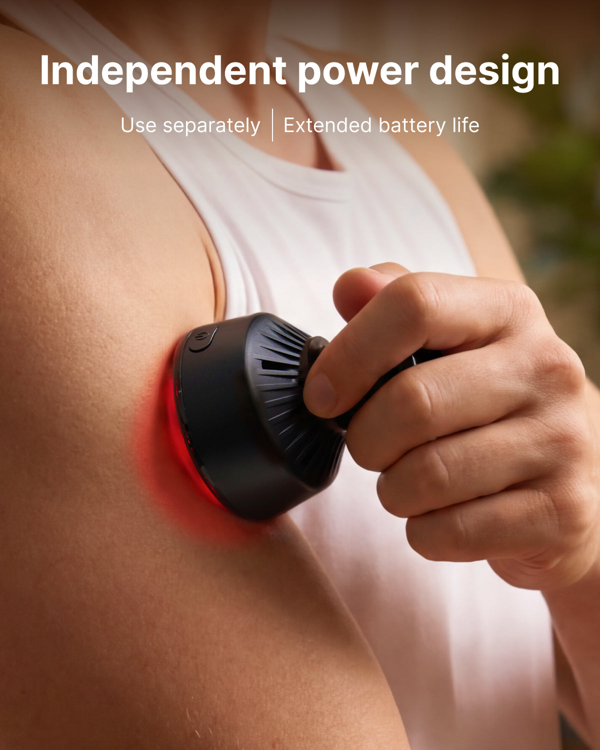RENPHO Active 2 Red Massage Gun with Multi-Function Heating & 3 Light Modes, Powerful Percussion Massage Gun, Handheld Deep Tissue Massager, Portable for Gym, Home, Office & Travel