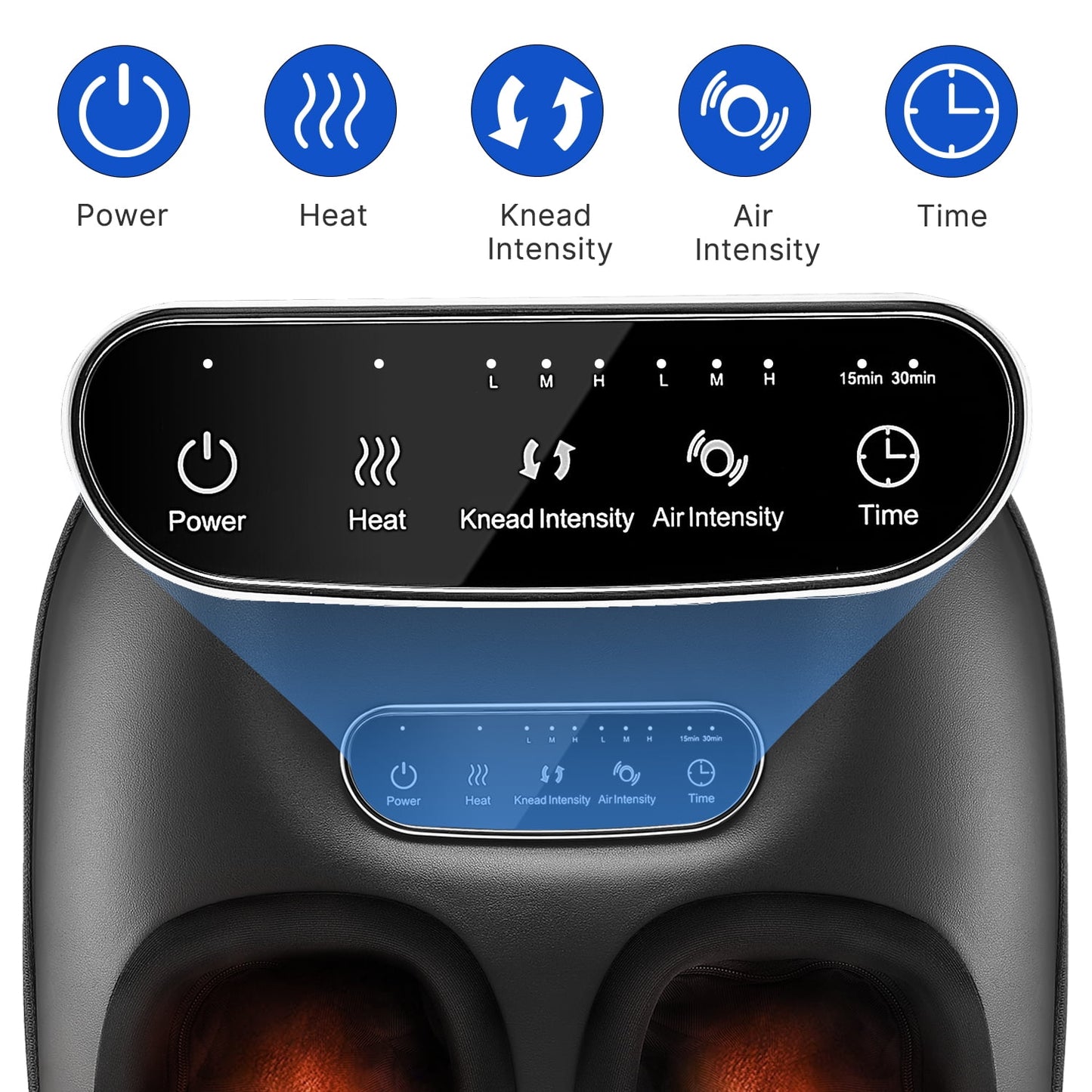 Renpho Shiatsu Foot Massager with Heat for Neuropathy Tired Foot Blood Circulation, FSA HSA Eligible, Birthday Gifts for Mom Dad Women Men, Black
