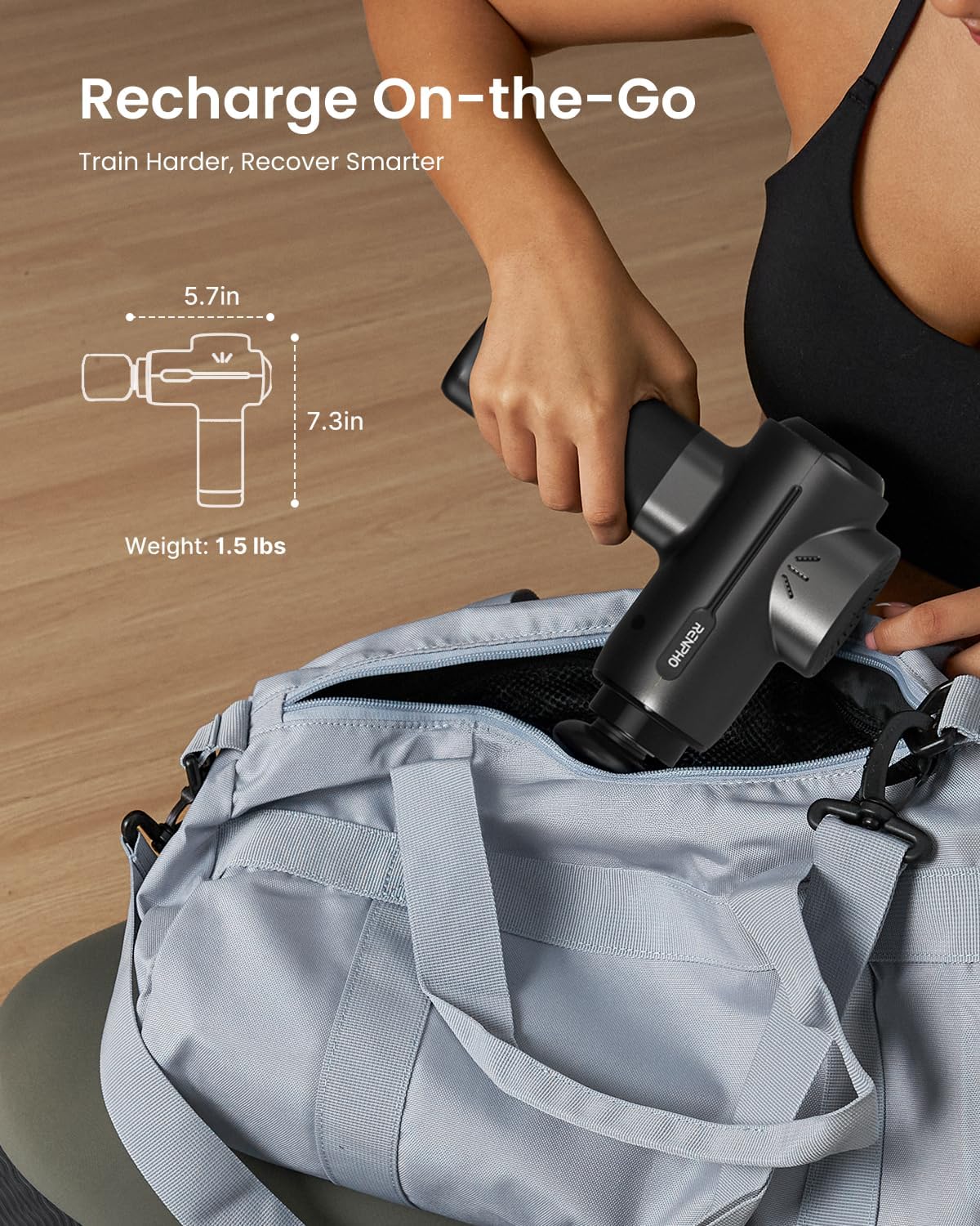 RENPHO Massage Gun with Heat and Cold, Valentines Gifts for Women Men, Portable Percussion Muscle Deep Tissue Handheld Massager for Back and Neck