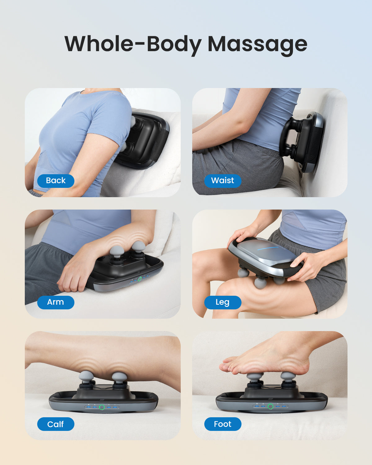 RENPHO QUAD 4-Head Massage Gun, Deep Tissue Muscle Massager with Replaceable Heads and Plate, Handheld Percussion Massage Tool for Back, Neck, Leg, Gifts for Women Men