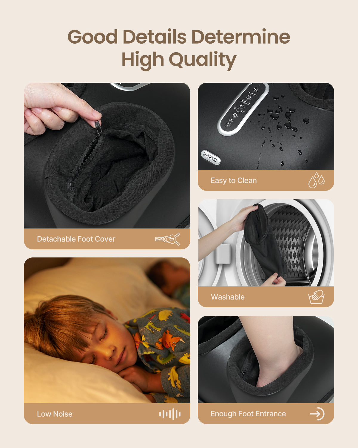 RENPHO Foot Massager with Heat [2025 Upgraded], Shiatsu Foot Massager for Plantar Fasciitis Relief, Feet Massager Neuropathy Pain Relief, Fits up to Size 12 Feet, Birthday Gifts for Women Men