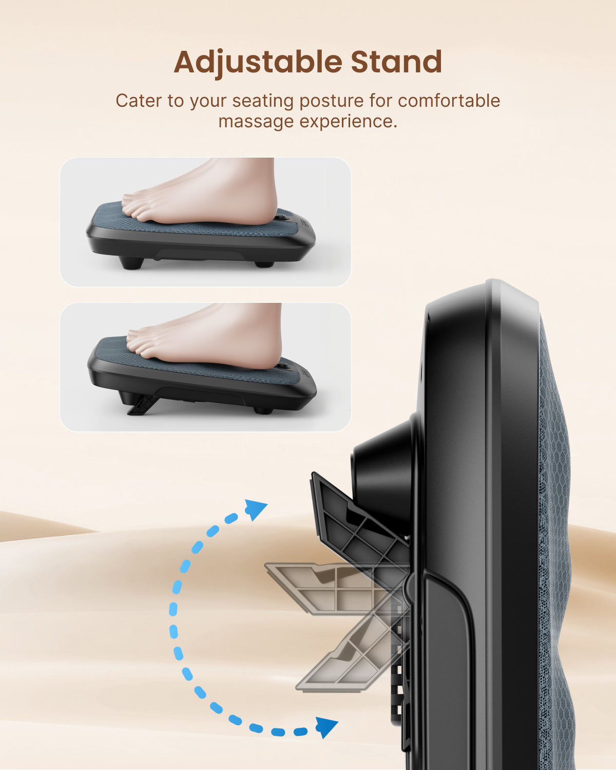 RENPHO Electric Shiatsu Foot Massager Machine with Heat, Deep Kneading Foot & Leg Massager, Heated Foot Warmer Christmas Birthday Gifts for Women Men, Quietly Used Under Desk as Ottoman