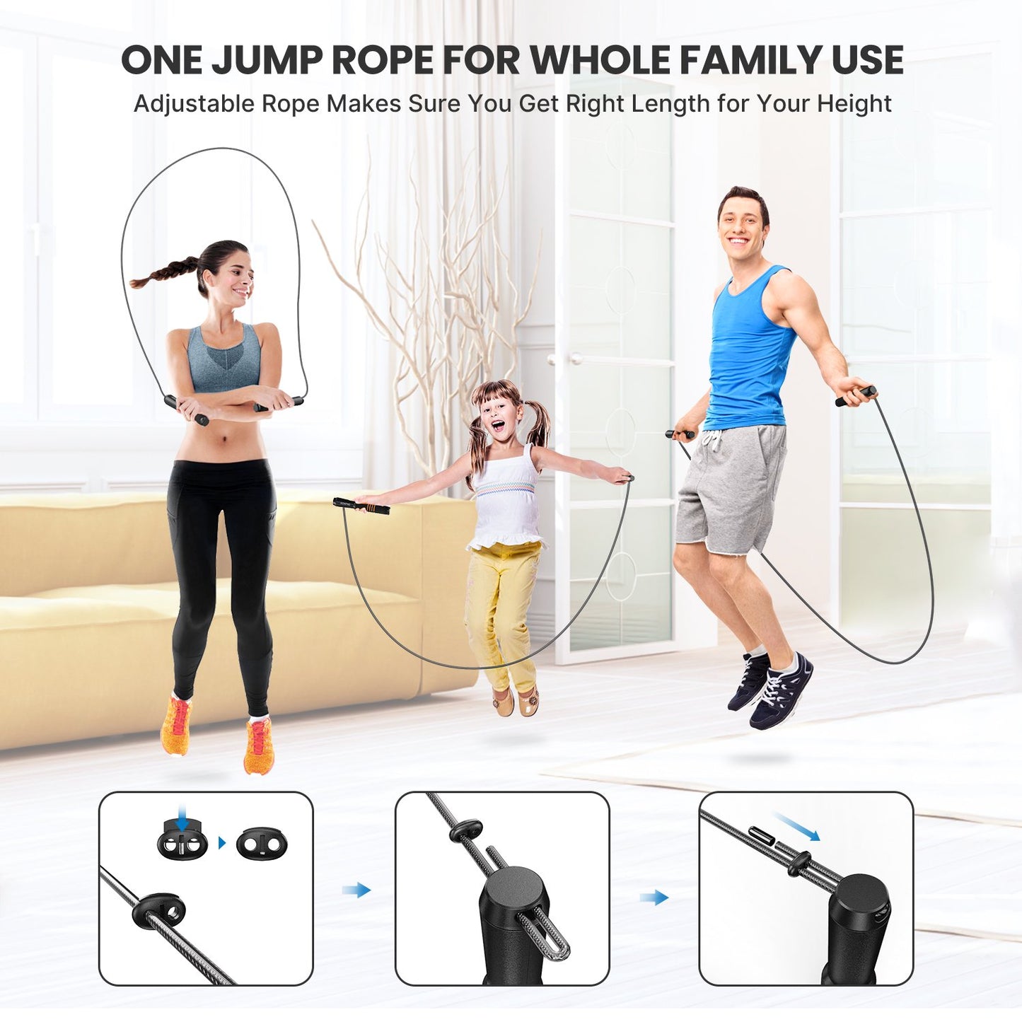 RENPHO Smart Jump Rope, Fitness Skipping Rope with APP Data Analysis and HD LCD Display
