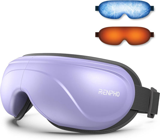 RENPHO Eye Massager with Heat and Cooling, Fathers Day Birthday Gifts for Mom Dad Women Men FSA HSA Eligible Eyeris 2 Heated Eye Mask for Migraines Relief, Reduce Strain Improve Sleep