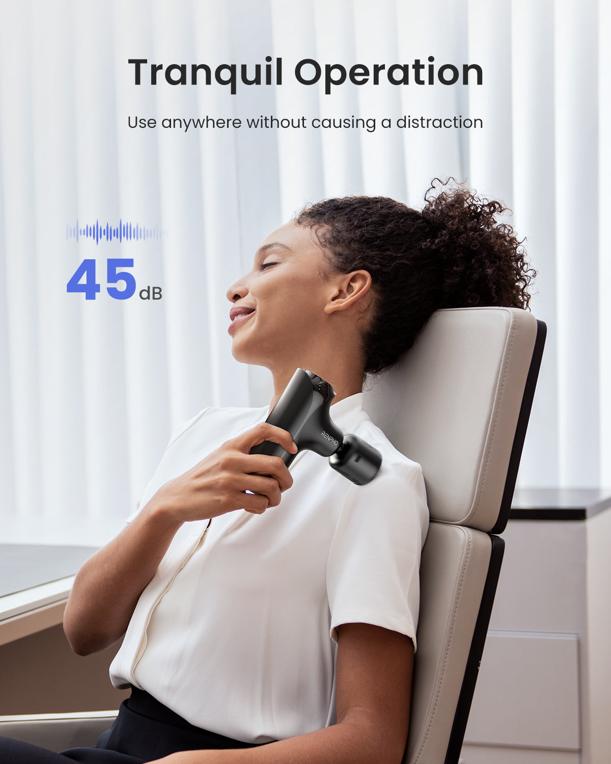 RENPHO Mini Thermacool Massage Gun with Heat and Cold, Portable Deep Tissue Heated Relief, 5 Speed Settings, Fast Charging, Travel Massage Gun with Carry Case, Quiet Back Massager