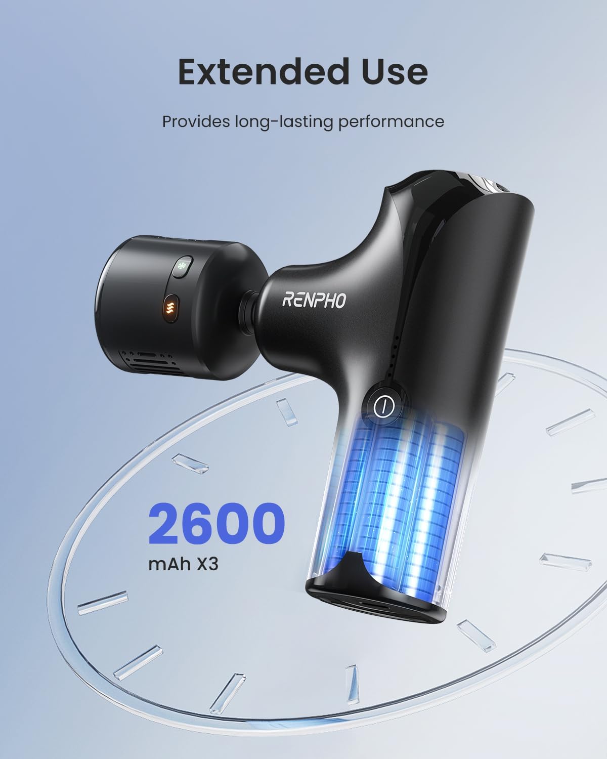 RENPHO Mini Massage Gun with Heat and Cold, Professional Pocket-Sized Percussion Massager, Portable Deep Tissue Massager with Travel Carry Bag