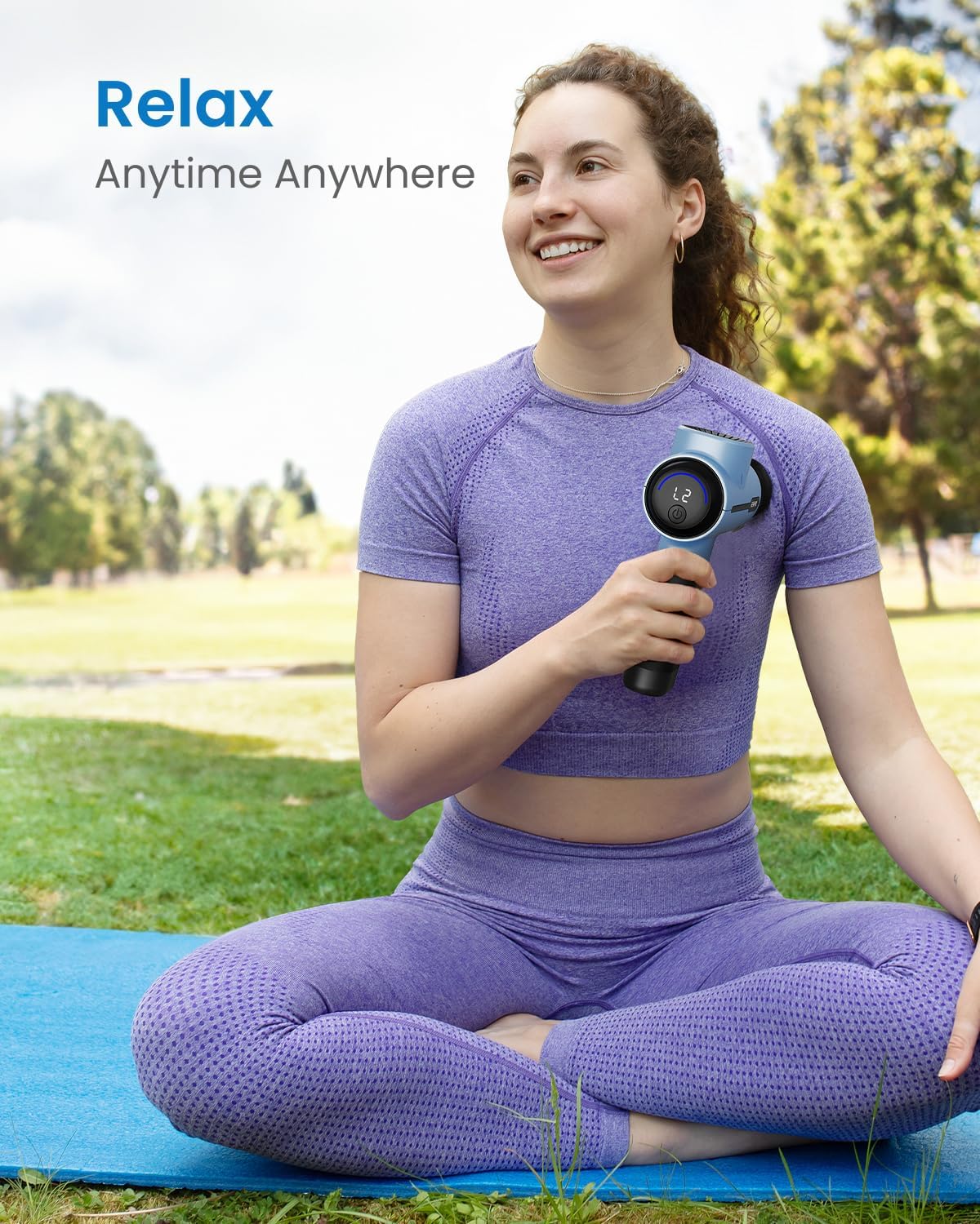Massagepistole, RENPHO Active Massage Gun für Tiefes Gewebe, Rücken Massagepistole Massagegerät mit USB C Aufladung zur Muskel Massage Entspannen, Bestes Geschenk für Familie