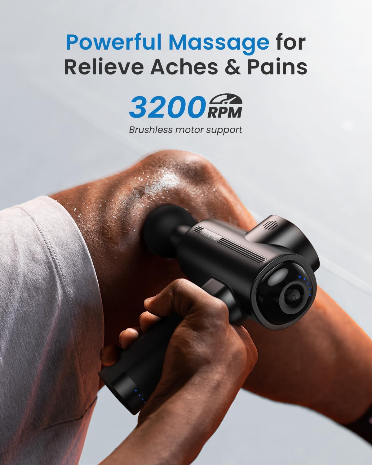 Massagepistole, RENPHO Massage Gun bis zu 3200U/min Massage Gun Massagegerät mit USB C Ladeanschluss zur Linderung von Muskelentspannung, Bestes Geschenk für Familie, Schwarz