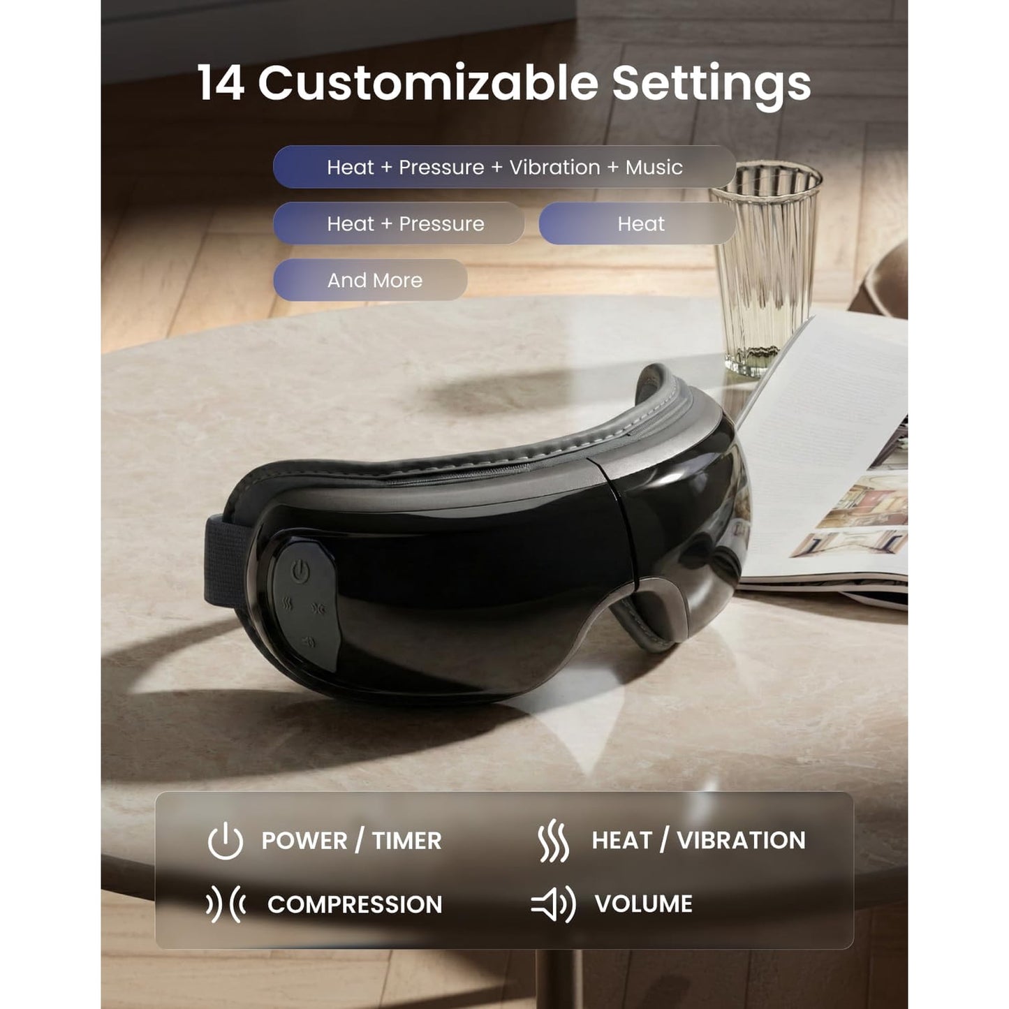 RENPHO Eyeris 3 Eye Massager with Heat and Cooling Voice Control, FSA Eligible HSA, Fathers Day Gift for Dad Men, Migraine Relief Eye Mask for Migraines, Eye Care Reduce Dry Eyes