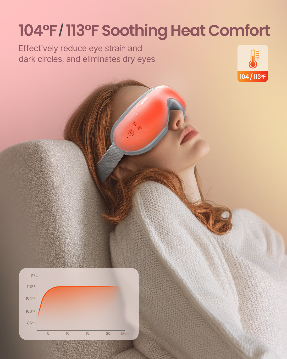 RENPHO Eye Massager with Voice Control, Heated Massage for Eyes, Eyeris 1V