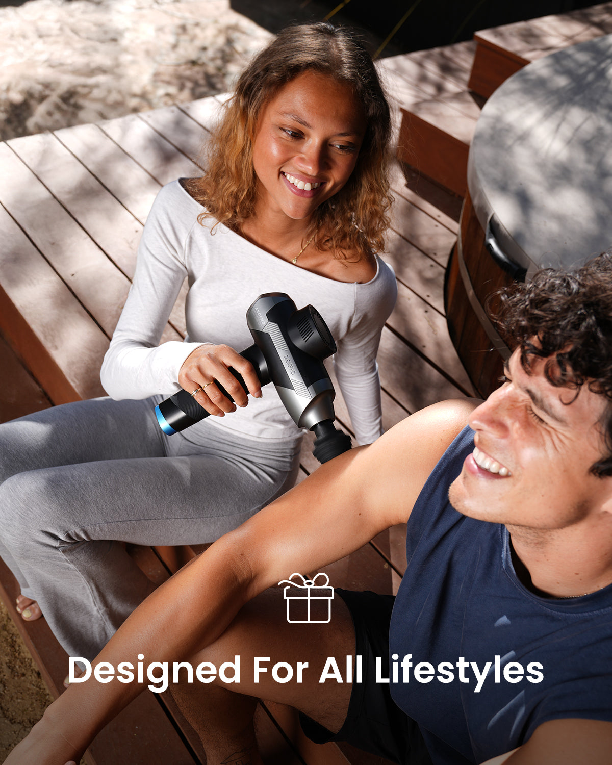 RENPHO Massage Gun Deep Tissue with 6-12mm Adjustable Amplitude Heavy-Duty, Percussion Professional Muscle Massager Gun with Portable Case for Athtetes & Home Use