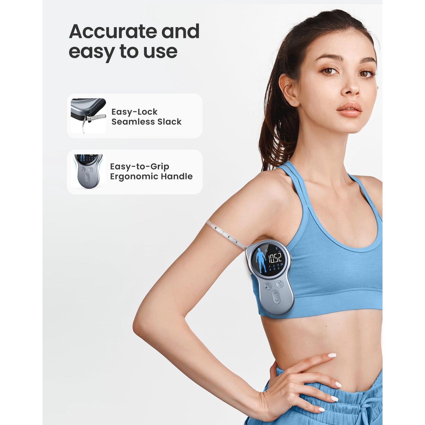 RENPHO Upgraded Smart Body Measure Tape for Weight Loss, Muscle Gain, Fitness Bodybuilding